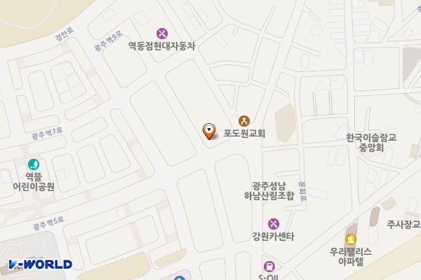 광주역세권 임시(3) 공영주차장 위치 지도 — 경기도 광주시 역동 348-7