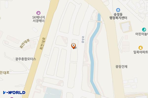 송정동 임시(1) 공영주차장 위치 지도 — 경기도 광주시 송정동 631