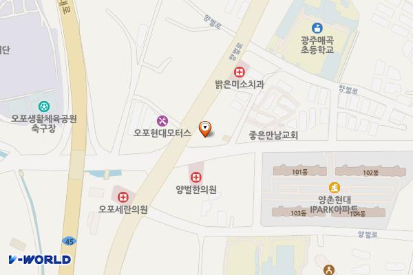 양벌동 공영주차장 위치 지도 — 경기도 광주시 양벌동 1055