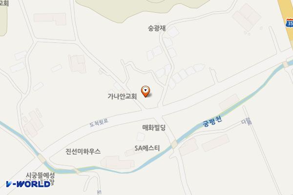 궁평리 임시 공영주차장 위치 지도 — 경기도 광주시 도척면 궁평리 297-1