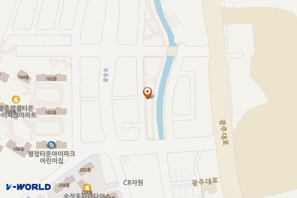 송정지구 공영주차장 위치 지도 — 경기도 광주시 송정동 695