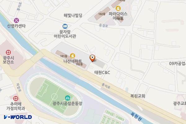 송정동 마을 공영주차장 위치 지도 — 경기도 광주시 송정동 581