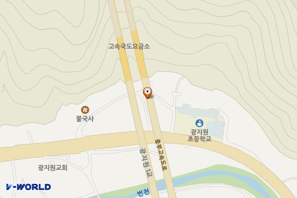 광지원리 교량 하부 공영주차장 위치 지도 — 경기도 광주시 남한산성면 광지원리 184-8