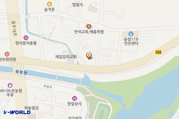 송정동(광주고교 진입로) 공영주차장 위치 지도 — 경기도 광주시 송정동 507-6