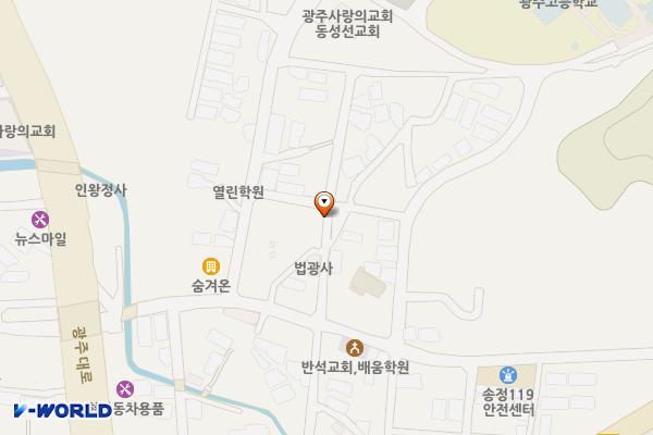 송정동(경화여고 진입로) 공영주차장 위치 지도 — 경기도 광주시 송정동 76-19