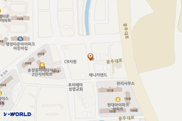 송정동 크로바쇼핑 인근 공영주차장 위치 지도 — 경기도 광주시 송정동 548-30