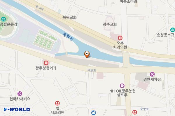 목현천둔치 공영주차장 위치 지도 — 경기도 광주시 경안동 103-5