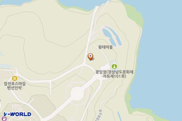회양관광단지 주차장1(북어마을 뒤편) 위치 지도 — 경상남도 합천군 대병면 회양리 700-15