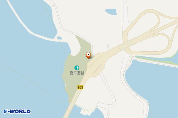 증도대교 입구 전망공원 무료주차장 위치 지도 — 전남광주통합특별시 신안군 지도읍 당촌리 18-17번지