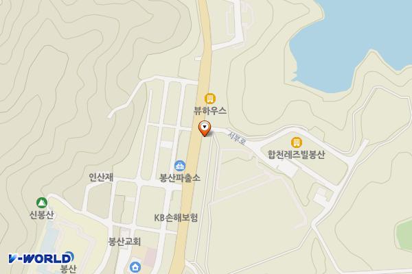 주차광장_봉산소재지 주차장 위치 지도 — 경상남도 합천군 봉산면 김봉리 352-8