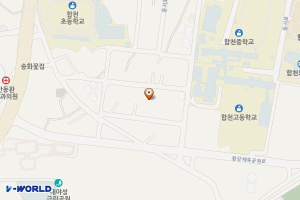 합천 교동 공영주차장 위치 지도 — 경상남도 합천군 합천읍 합천리 271-3