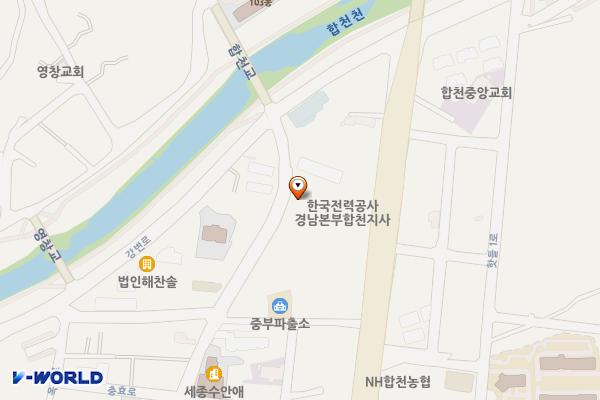 천일주차장 위치 지도 — 경상남도 합천군 합천읍 합천리 1526