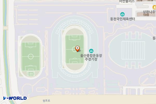 종합운동장 부설주차장 위치 지도 — 울산광역시 중구 염포로 55