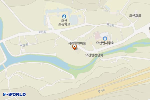 묘산시장주차장 위치 지도 — 경상남도 합천군 묘산면 산제리 41-5
