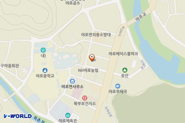 야로시장주차장 위치 지도 — 경상남도 합천군 야로면 구정리 274-1