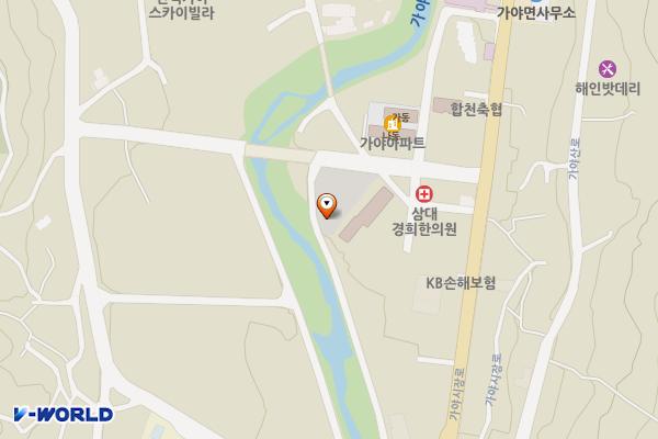 가야시장 주차장 위치 지도 — 경상남도 합천군 가야면 황산리 282-1