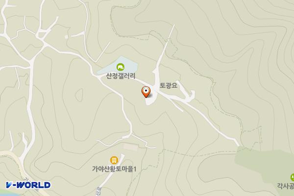 가야 산정갤러리 앞 주차장 위치 지도 — 경상남도 합천군 가야면 구원리 52-2