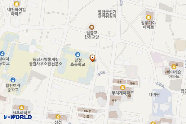 자투리 땅 활용 생활주차장 9 위치 지도 — 경상남도 합천군 합천읍 합천리 842-3