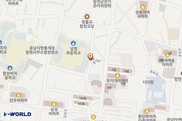 자투리 땅 활용 생활주차장 8 위치 지도 — 경상남도 합천군 합천읍 합천리 840-18