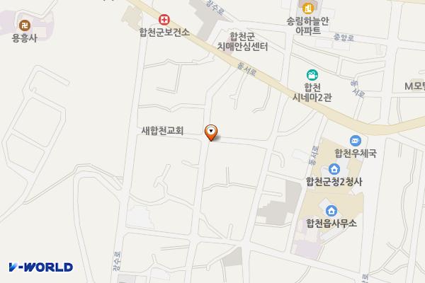 자투리 땅 활용 생활주차장 4 위치 지도 — 경상남도 합천군 합천읍 합천리 1000-2
