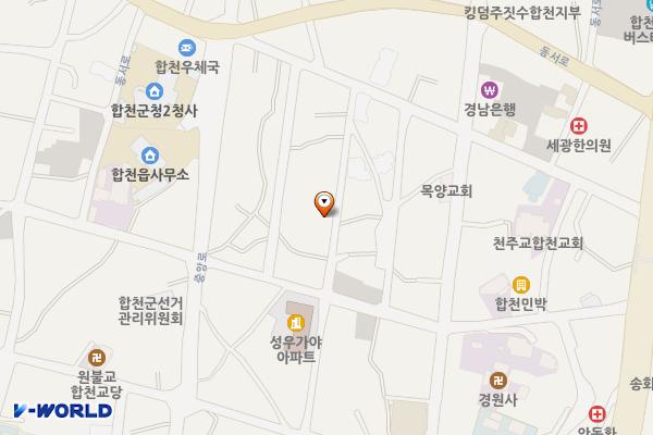 자투리 땅 활용 생활주차장 3 위치 지도 — 경상남도 합천군 합천읍 합천리 748-1