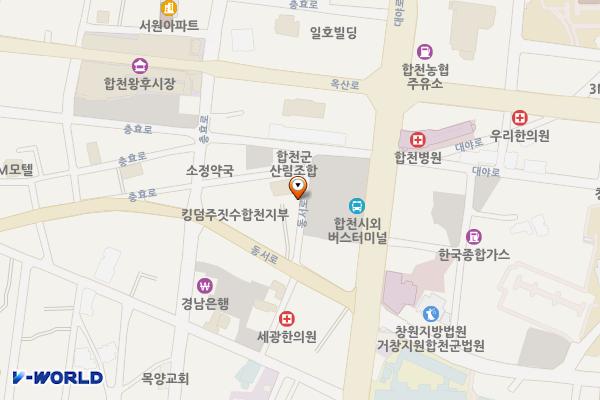대성아파트 ~ 별다방 위치 지도 — 경상남도 합천군 합천읍 합천리 403-23