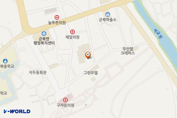 군북시장내 주자창 위치 지도 — 경상남도 함안군 군북면 중암리 82-15