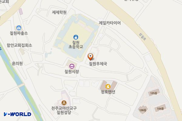 칠원시장공영주차장 위치 지도 — 경상남도 함안군 칠원읍 구성리 728-100