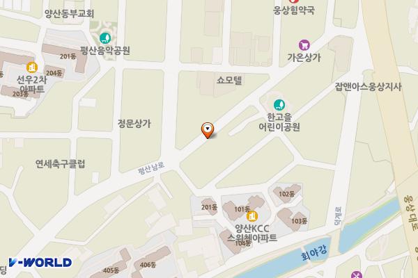 평산동 제1공영주차장 위치 지도 — 경상남도 양산시 평산동 136