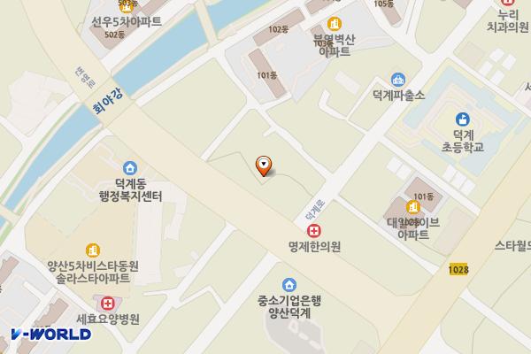 덕계동 제1공영주차장 위치 지도 — 경상남도 양산시 덕계동 989