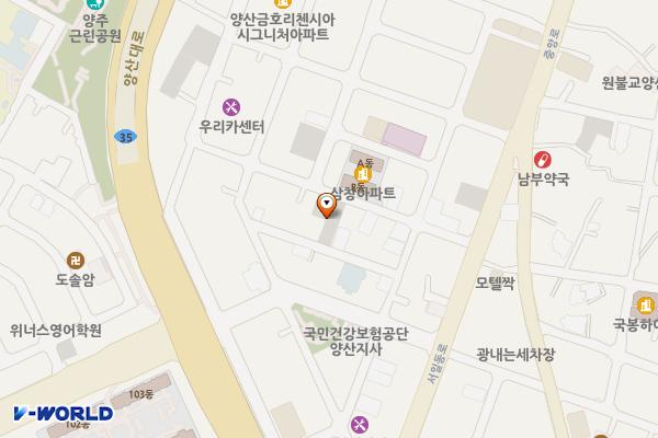 중부동 제3공영주차장 위치 지도 — 경상남도 양산시 중부동 600-7