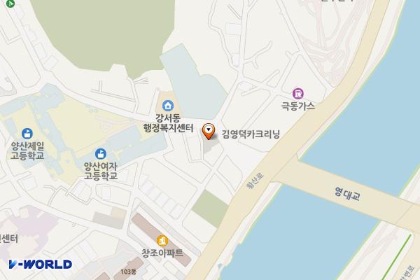 교동마을 공영주차장 위치 지도 — 경상남도 양산시 교동 224