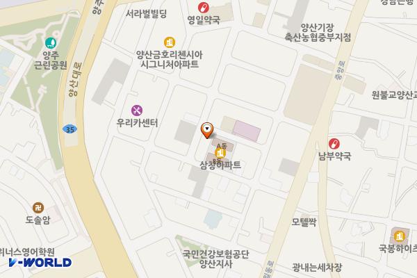 남부시장B 시민주차장 위치 지도 — 경상남도 양산시 중부동 431-1
