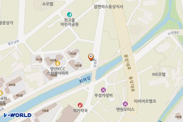 양산시노상웅상제11공영주차장 위치 지도 — 경상남도 양산시 평산동 167-5