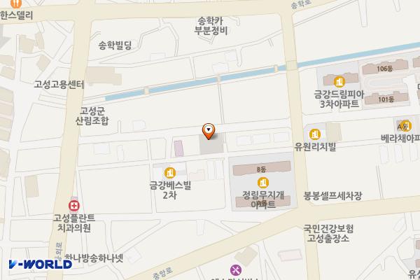 동외들공영주차장 위치 지도 — 경상남도 고성군 고성읍 동외리 163-5
