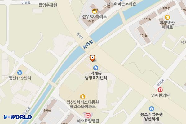 양산시노상웅상제3공영주차장 위치 지도 — 경상남도 양산시 덕계동 1036