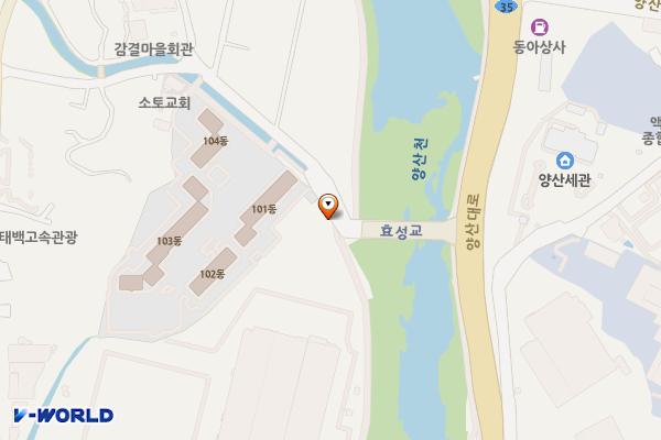 양산시노상제35공영주차장 위치 지도 — 경상남도 양산시 상북면 소토리 1287-26