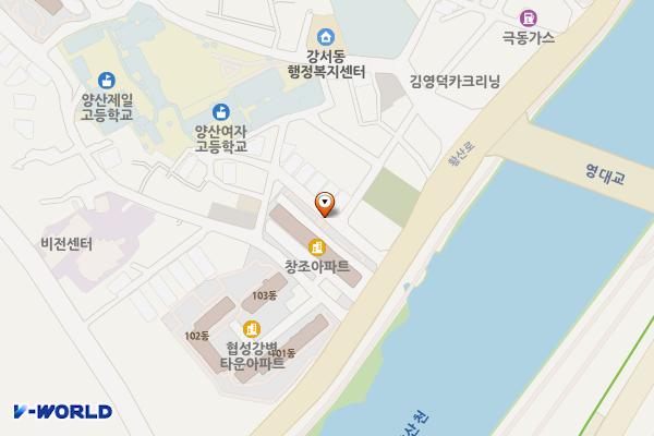 양산시노상제34공영주차장 위치 지도 — 경상남도 양산시 교동 247