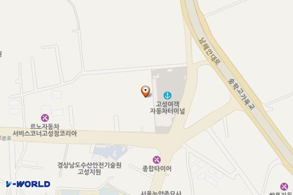 터미널공영주차장 위치 지도 — 경상남도 고성군 고성읍 송학리 416-3