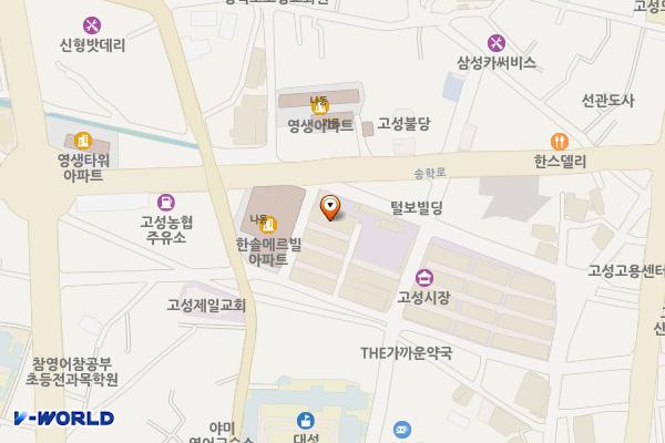 고성시장 가동 지하주차장 위치 지도 — 경상남도 고성군 고성읍 서외리 1-6