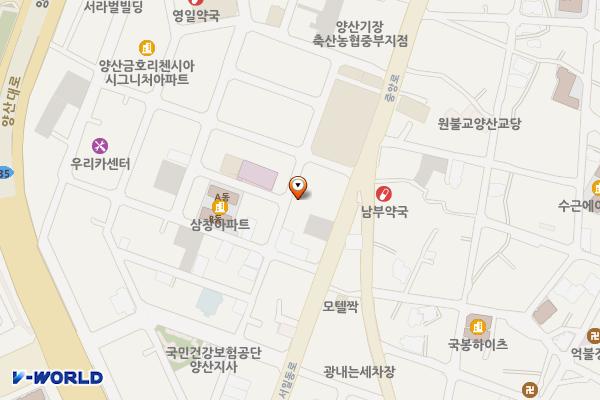 양산시노상제23공영주차장 위치 지도 — 경상남도 양산시 중부동 432-5