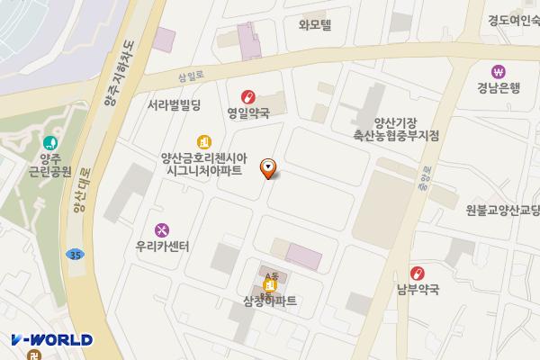 양산시노상제22공영주차장 위치 지도 — 경상남도 양산시 중부동 433-5