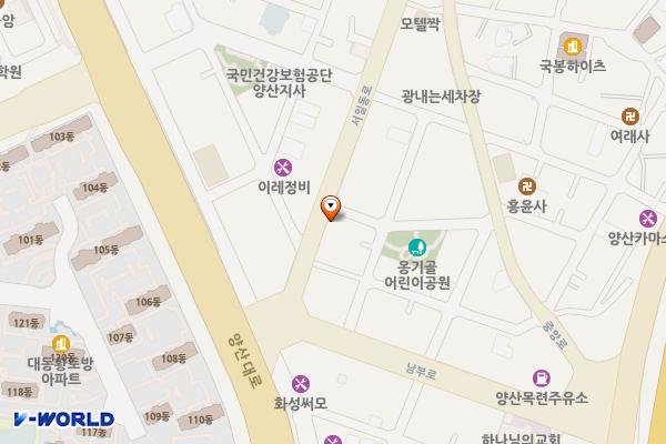양산시노상제20공영주차장 위치 지도 — 경상남도 양산시 남부동 460-1