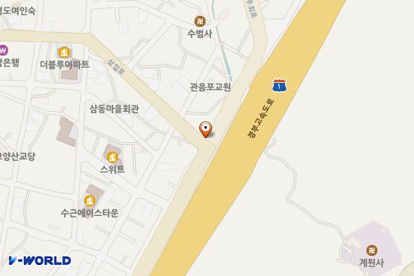 양산시노상제16공영주차장 위치 지도 — 경상남도 양산시 중부동 119-21