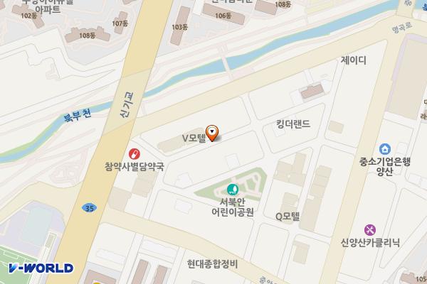 양산시노상제14공영주차장 위치 지도 — 경상남도 양산시 북부동 704
