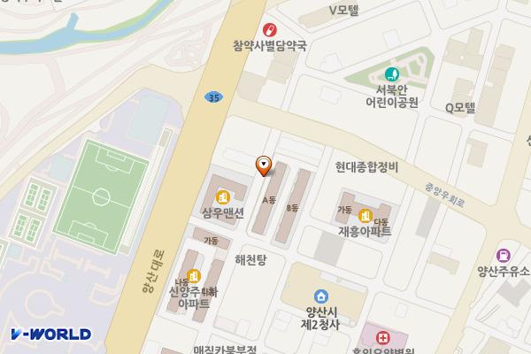 양산시노상제10공영주차장 위치 지도 — 경상남도 양산시 북부동 529-8