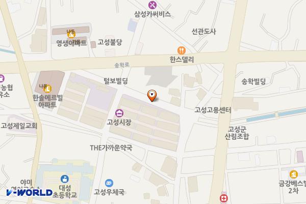 고성군송학복개천공영주차장 위치 지도 — 경상남도 고성군 고성읍 서외리 261-2