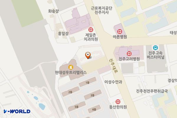 일호광장주차장 위치 지도 — 경상남도 진주시 주약동 182-6