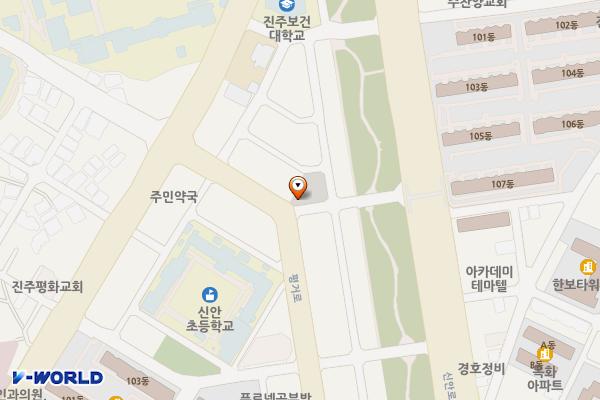 신안동주차장 위치 지도 — 경상남도 진주시 신안동 442-11