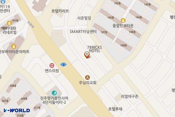평거동 공영주차타워 위치 지도 — 경상남도 진주시 평거동 202-1
